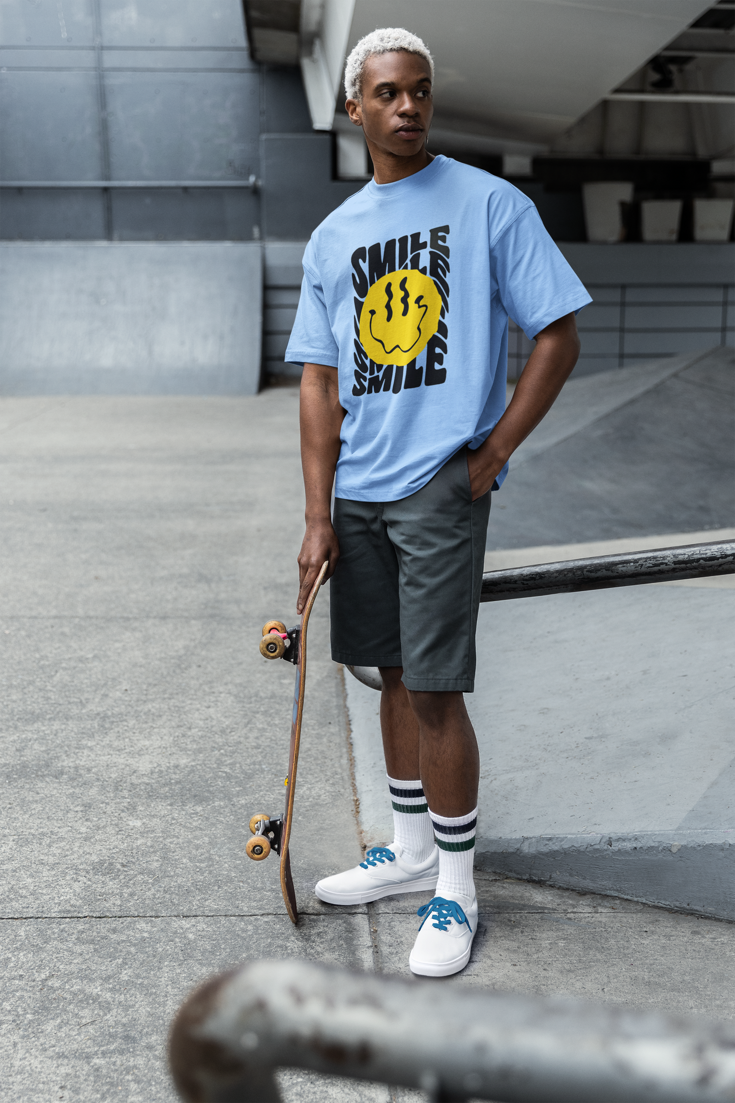 Trippy Smiley Oversized T-Shirt
