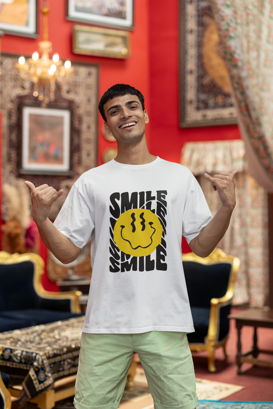 Trippy Smiley Oversized T-Shirt